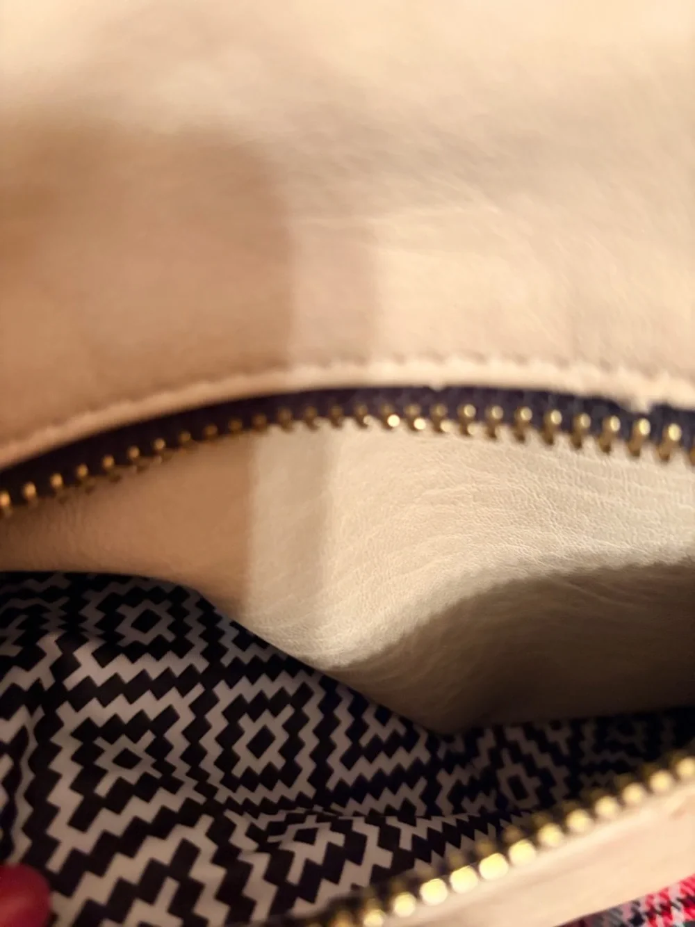 Beige Leather Backpack Purse - Women's Everyday Bag
